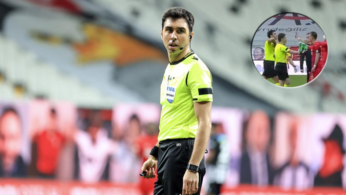 Beikta-Sivasspor manda Hakan Arslan devre aras krmz kart grd!