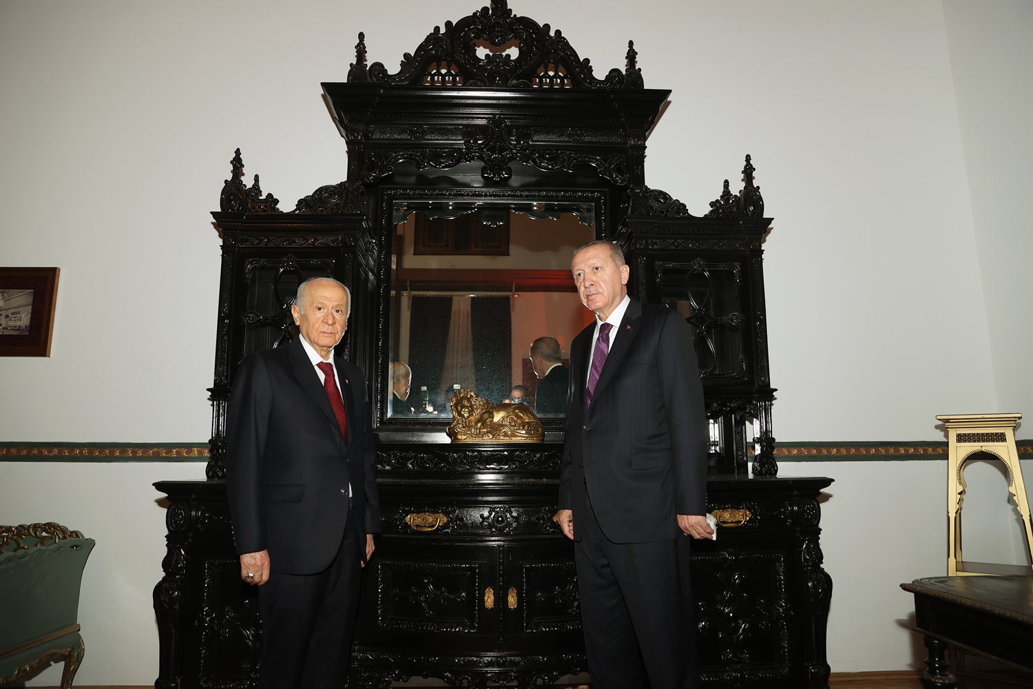 Ba�kan Erdo�an, MHP Lideri Bah�eli ile birlikte inceledi