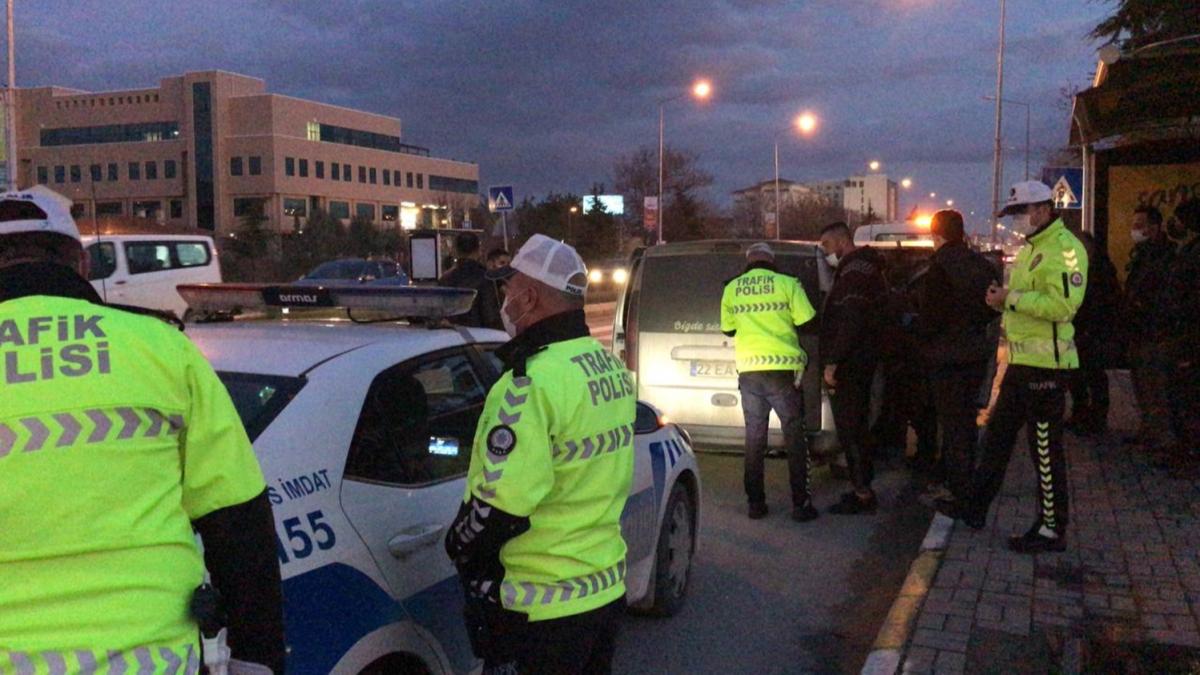 Edirne'de ehliyetsiz vatanda trafikte yakaland
