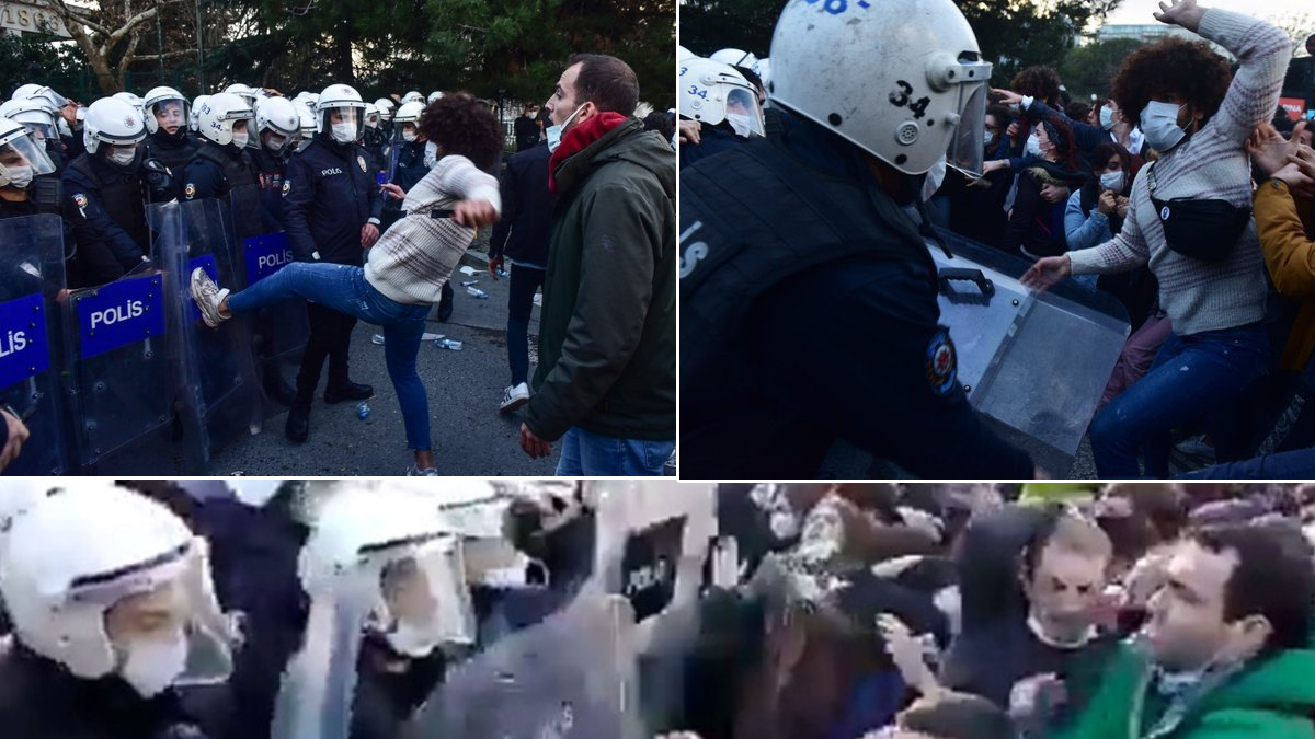 Bo�azi�i �niversitesi'nde ter�r propagandas�: Darbe imalar� sonras� sokak provokasyonu