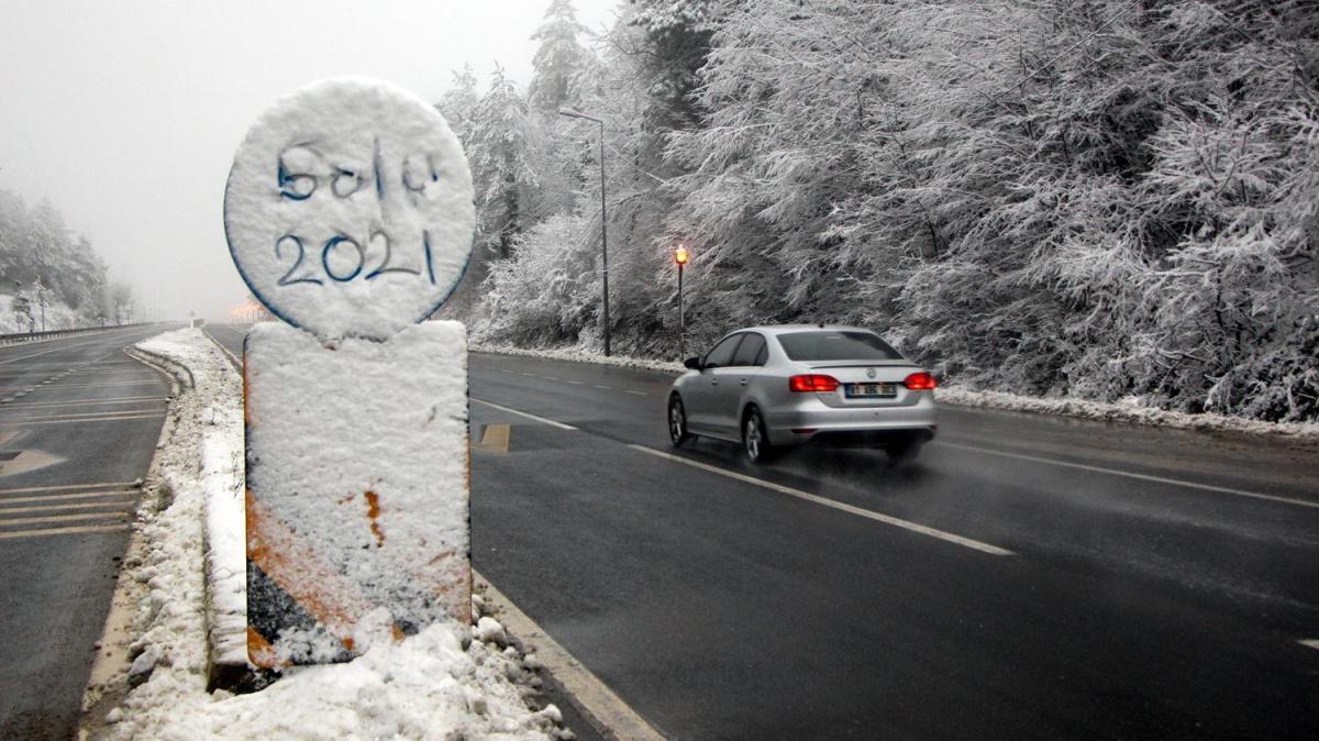 Bolu Da'nda kar ya etkili oldu