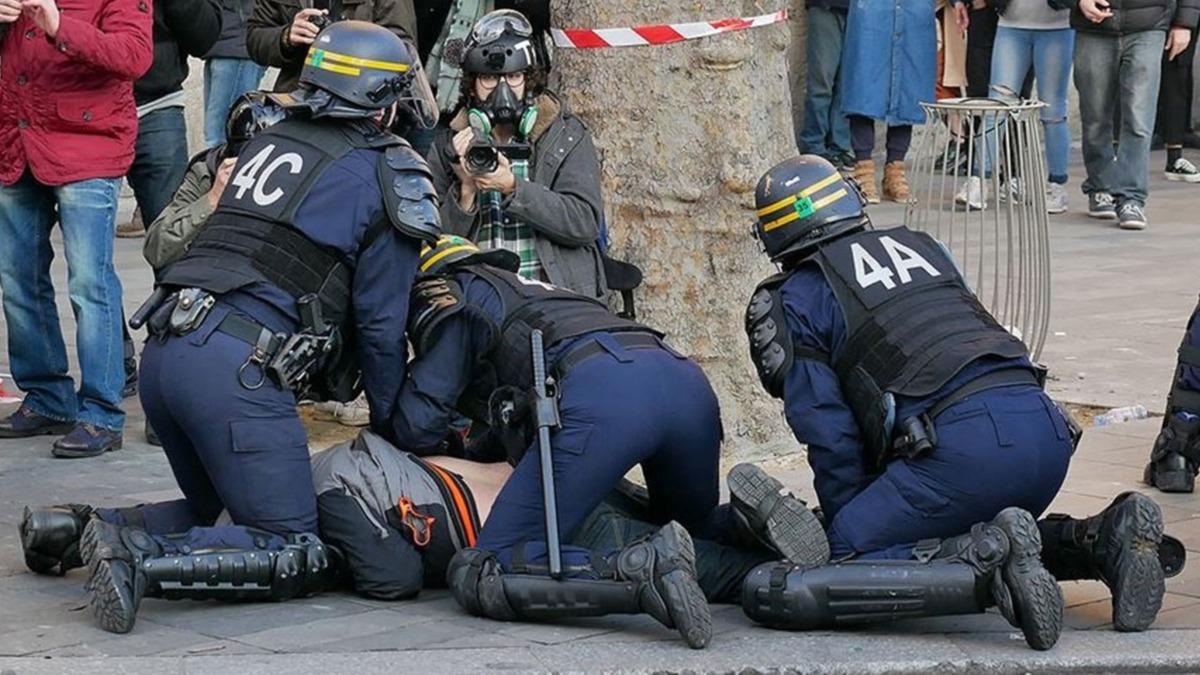 Fransa'da bir kadn polis mdahalesi nedeniyle dk yapt