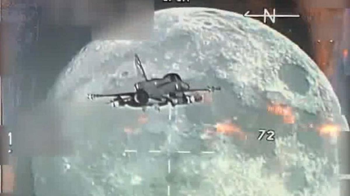 MSB, F-16'daki Sniper Pod'a yansyan dolunayn grntsn paylat