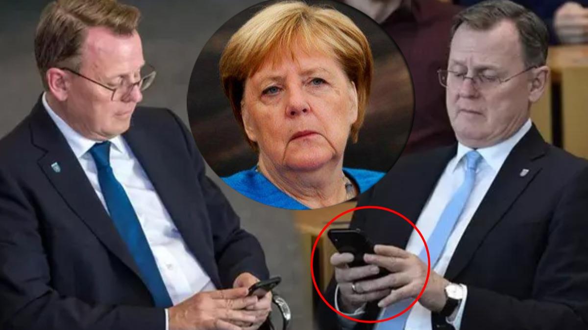 Skandal grnt! Merkel'le toplantdayken Candy Crush oynad 
