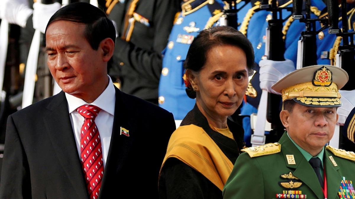 Myanmar'da askeri darbe! lke lideri ve devlet bakan gzaltna alnd