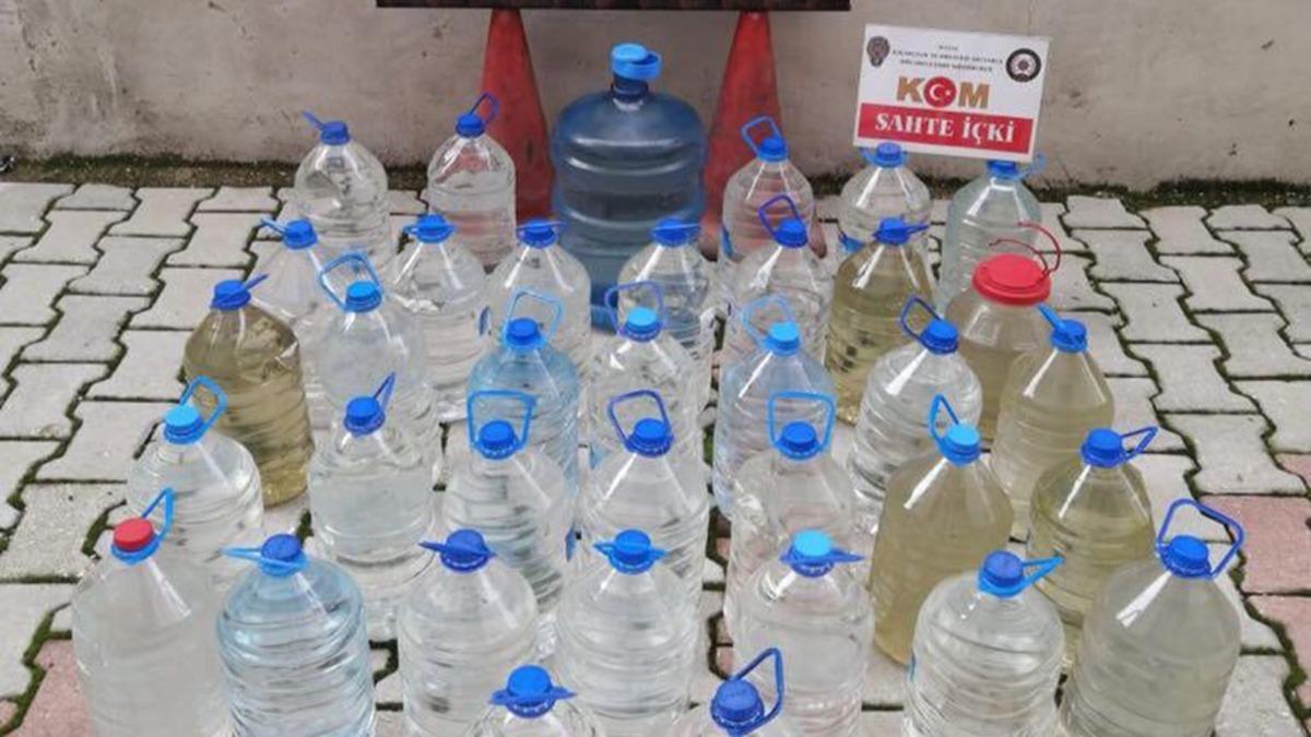 176 litre sahte içki yakalandı