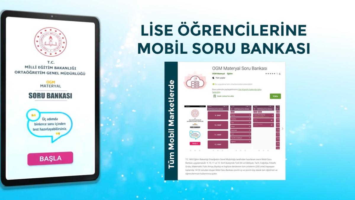 Milli Eitim Bakanl'ndan 'Mobil Soru Bankas' uygulamas