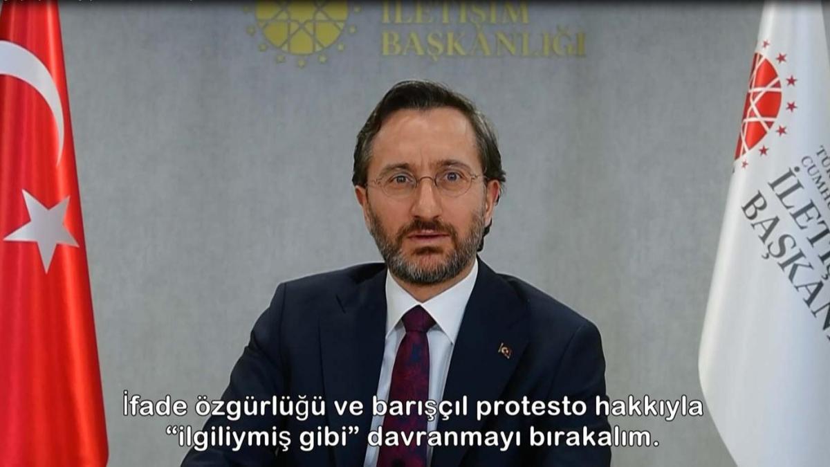 Trkiye'den ABD'ye cevap! Altun, Boazii niversitesi'nde olanlar video mesaj ile anlatt