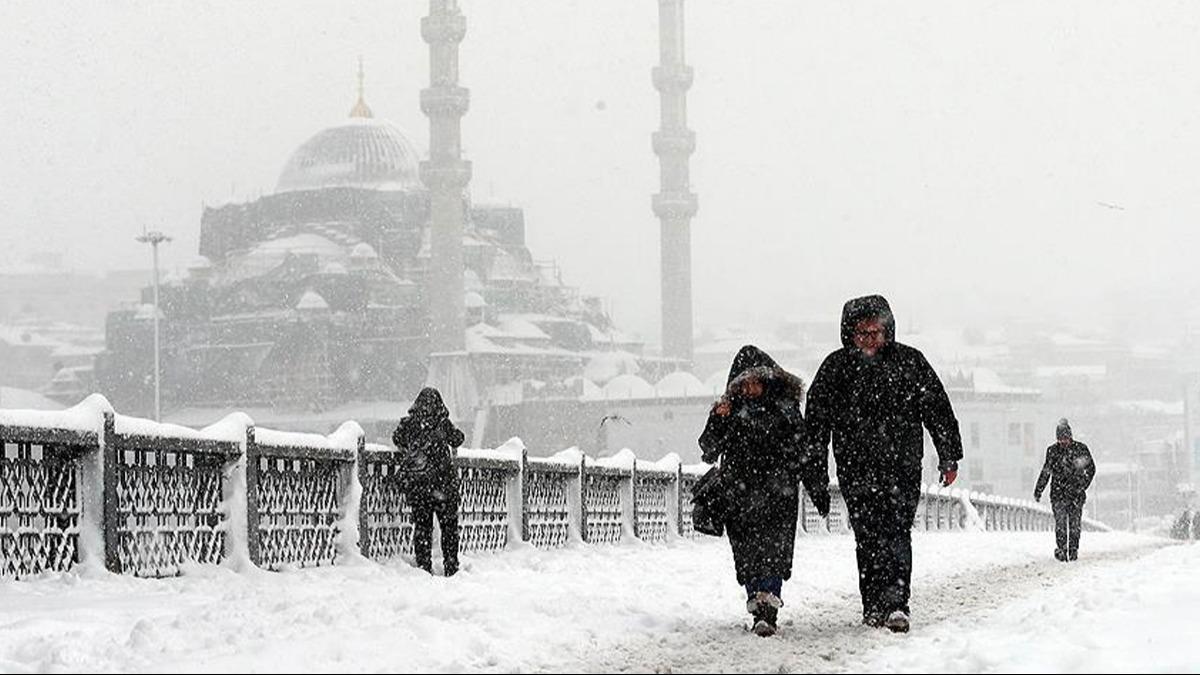stanbul'da yarn kuvvetli kar ya bekleniyor