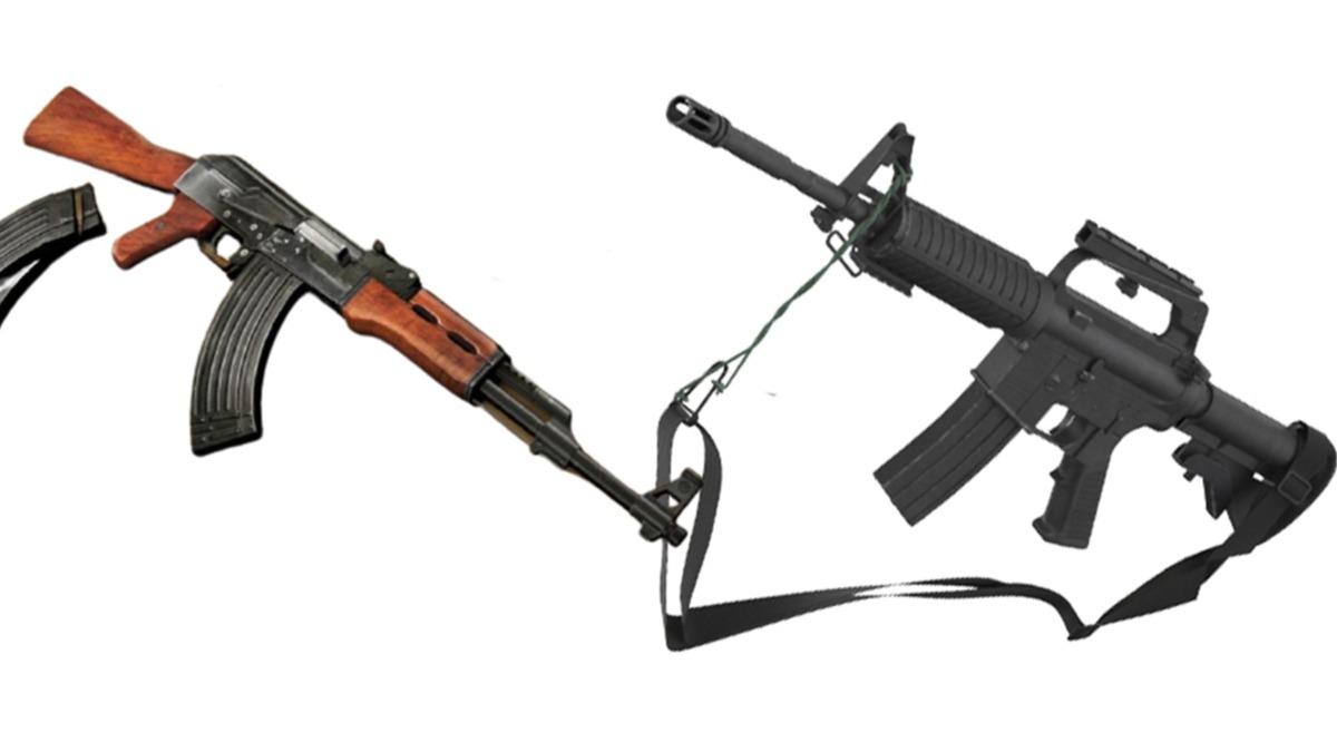 AK-47 mi, M16 m? te Souk Sava dnemine damga vuran iki silah