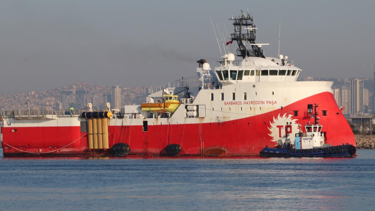 ''Barbaros Hayrettin Paa'' sismik aratrma gemisi Tuzla Liman'na geldi