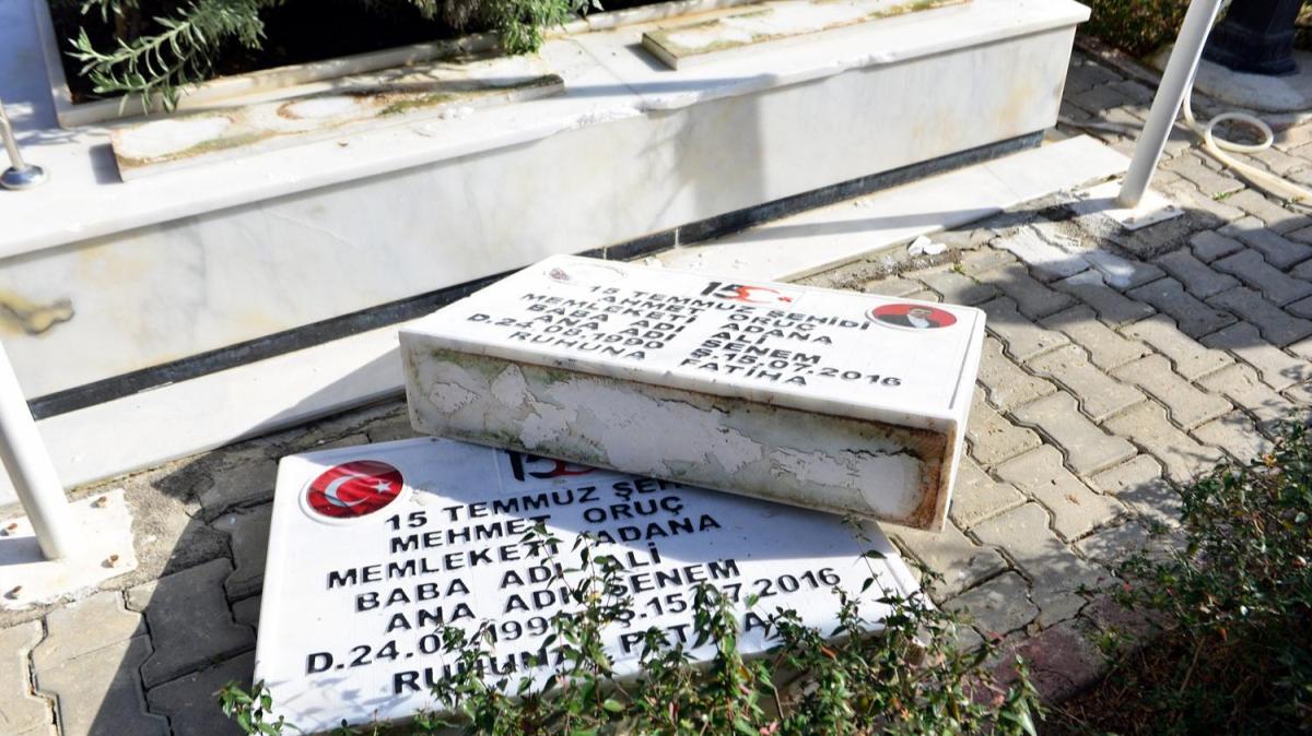 Adana'da 79 mezarn talarna zarar verilmesiyle ilgili terr rgt DEA balantl 5 pheli gzaltnda