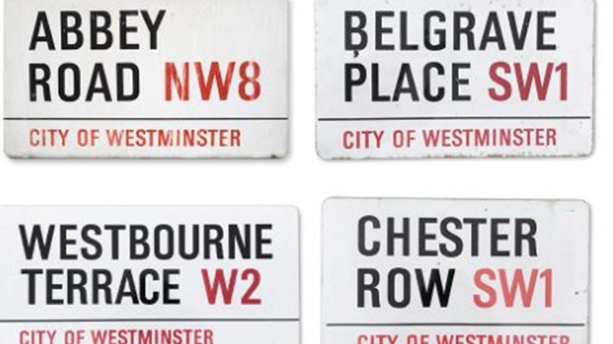 Londra'da nl Abbey Road caddesinin tabelas 37 bin sterline satld 