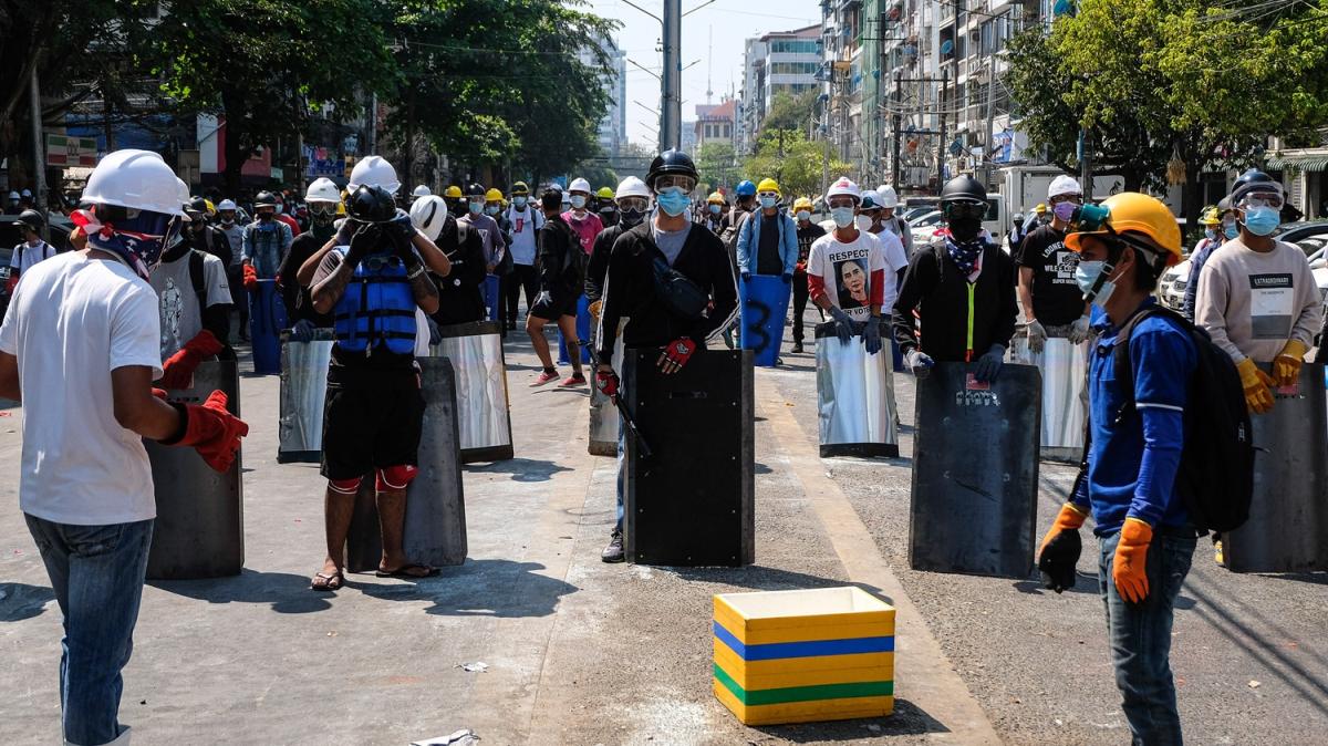Myanmar'daki protestoculardan BM'ye ar 