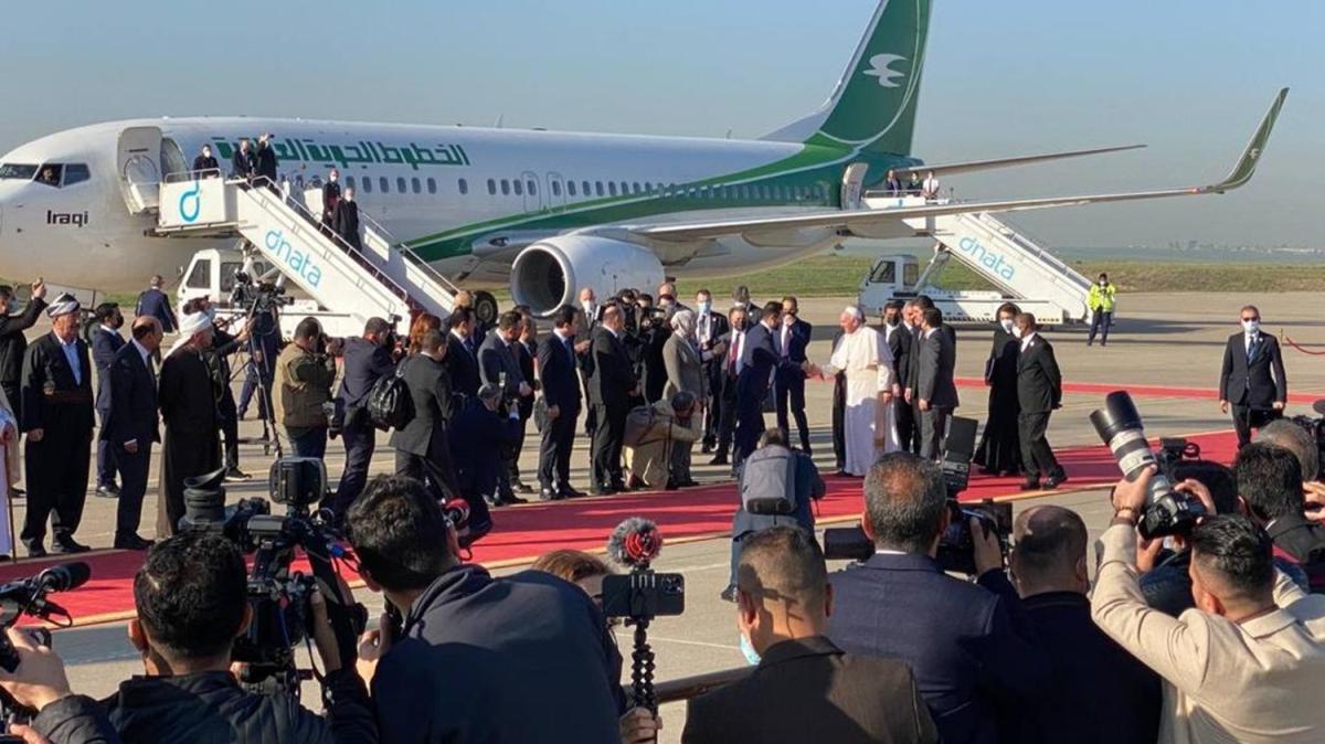 Irak ziyaretini srdren Papa, Erbil'e geldi