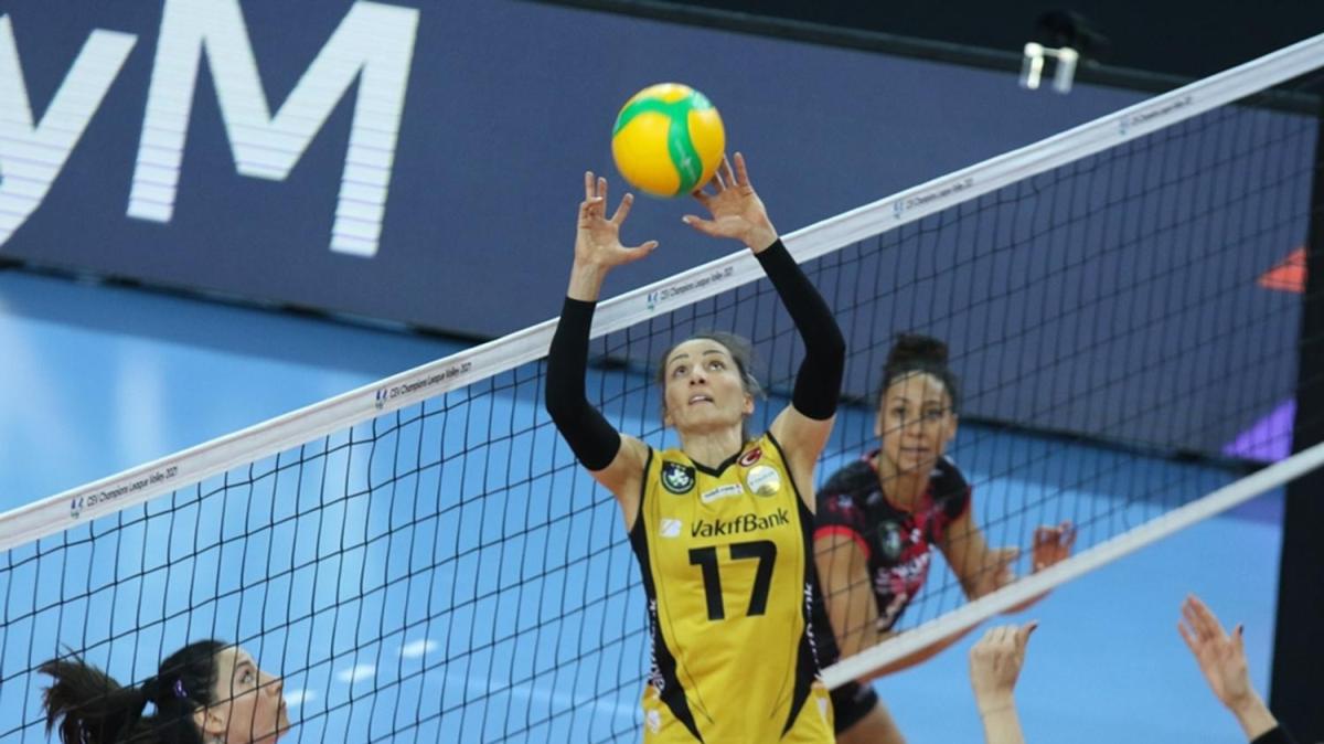 VakfBank'tan 2021 CEV ampiyonlar Ligi yar final manda zen skor! VakfBank - Unet e-work Busto Arsizio: 2-3 