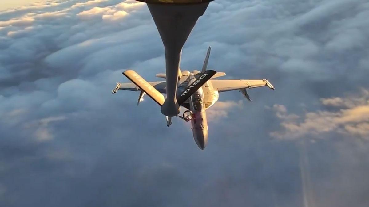 TSK'dan ABD'nin F-18 sava uaklarna yakt ikmali