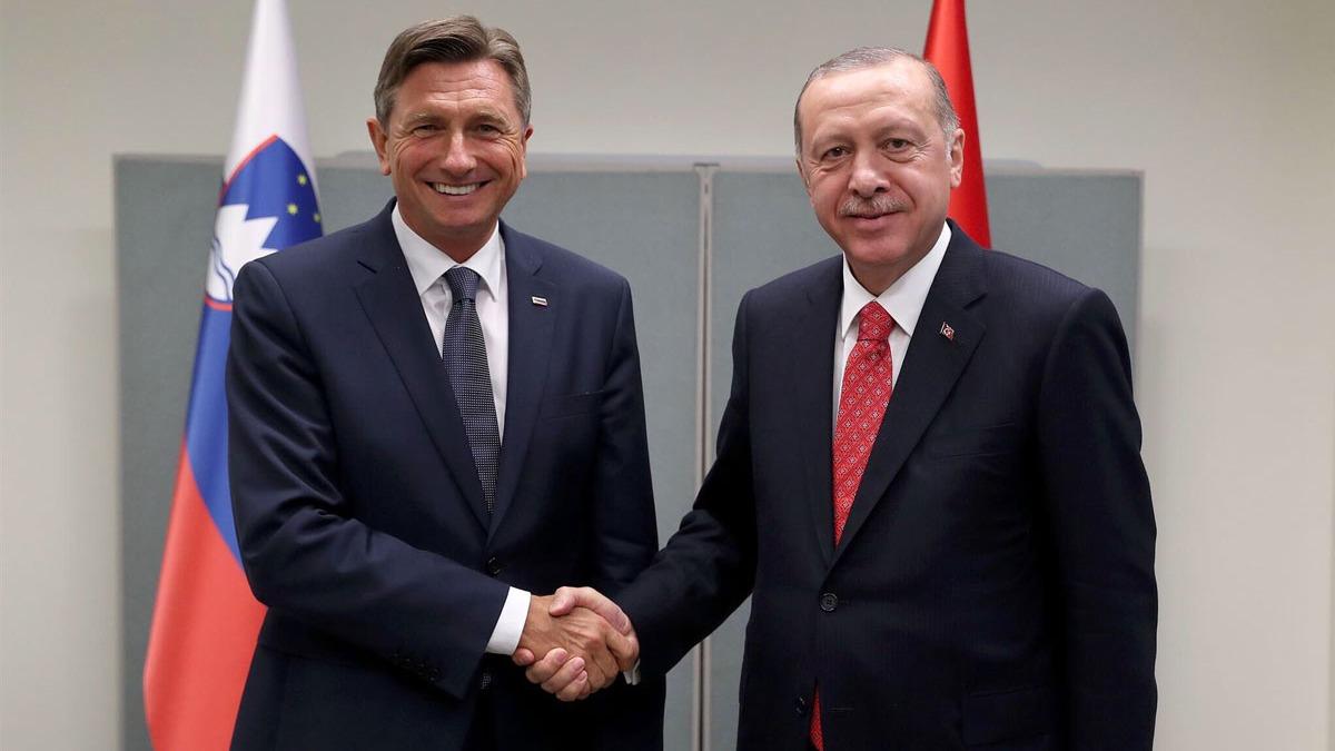 Cumhurbakan Erdoan, Slovenya Cumhurbakan Borut Pahor ile telefonda grt