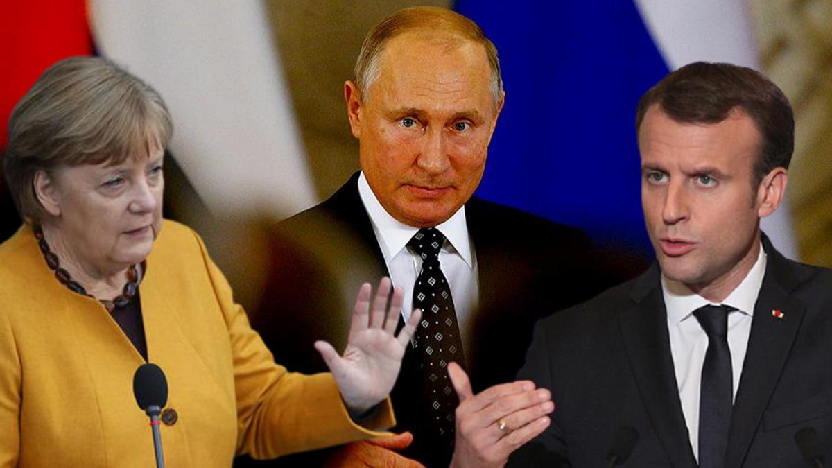 Putin, Merkel ve Macron lsnden kritik grme! 