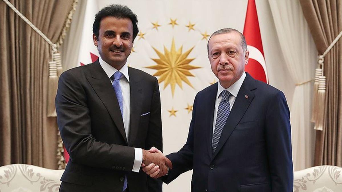 Cumhurbakan Erdoan, Katar Emiri Al Sani ile grt 