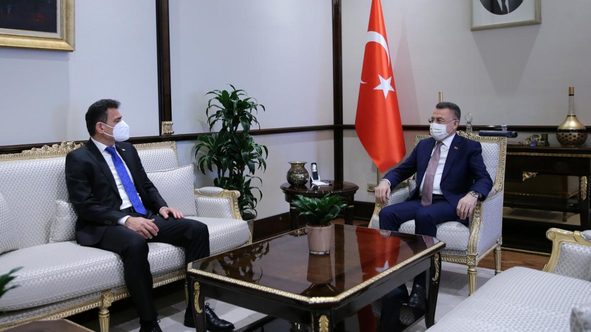 Cumhurbakan Yardmcs Oktay, KKTC Maliye Bakan Ouz'u kabul etti 
