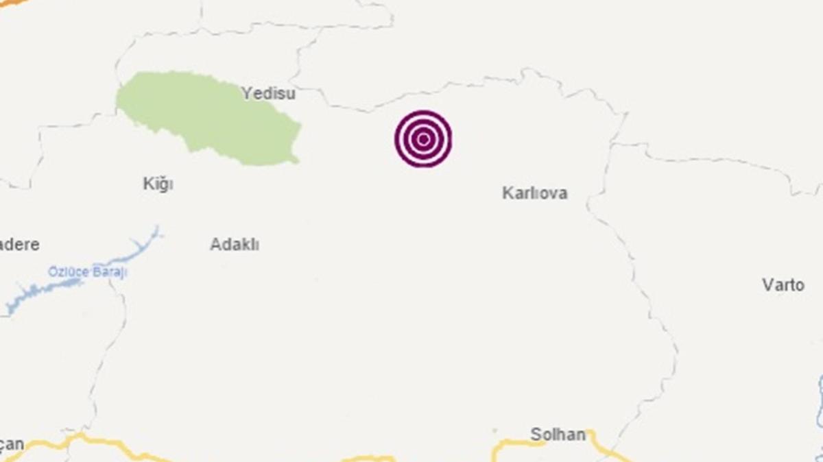 Bingl'de 3.6 byklnde deprem