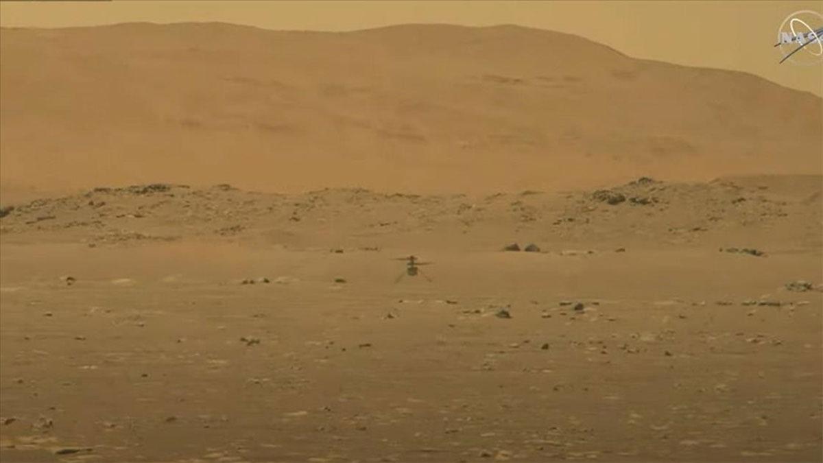 NASA'nn Mars'a gnderdii keif aracndaki mini helikopterin uuu srasndaki sesi kaytlara geti
