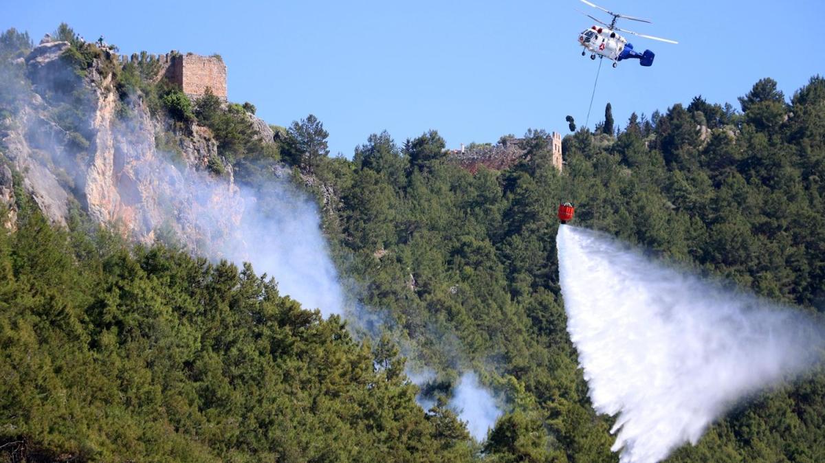 Alanya'da orman yangn 