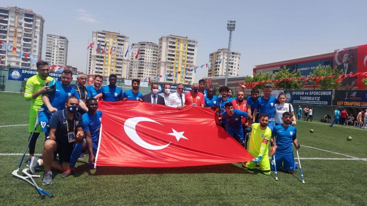 Temsilcimiz ahinbey Belediye Ampute ampiyonlar Ligi'nde namalup finalde