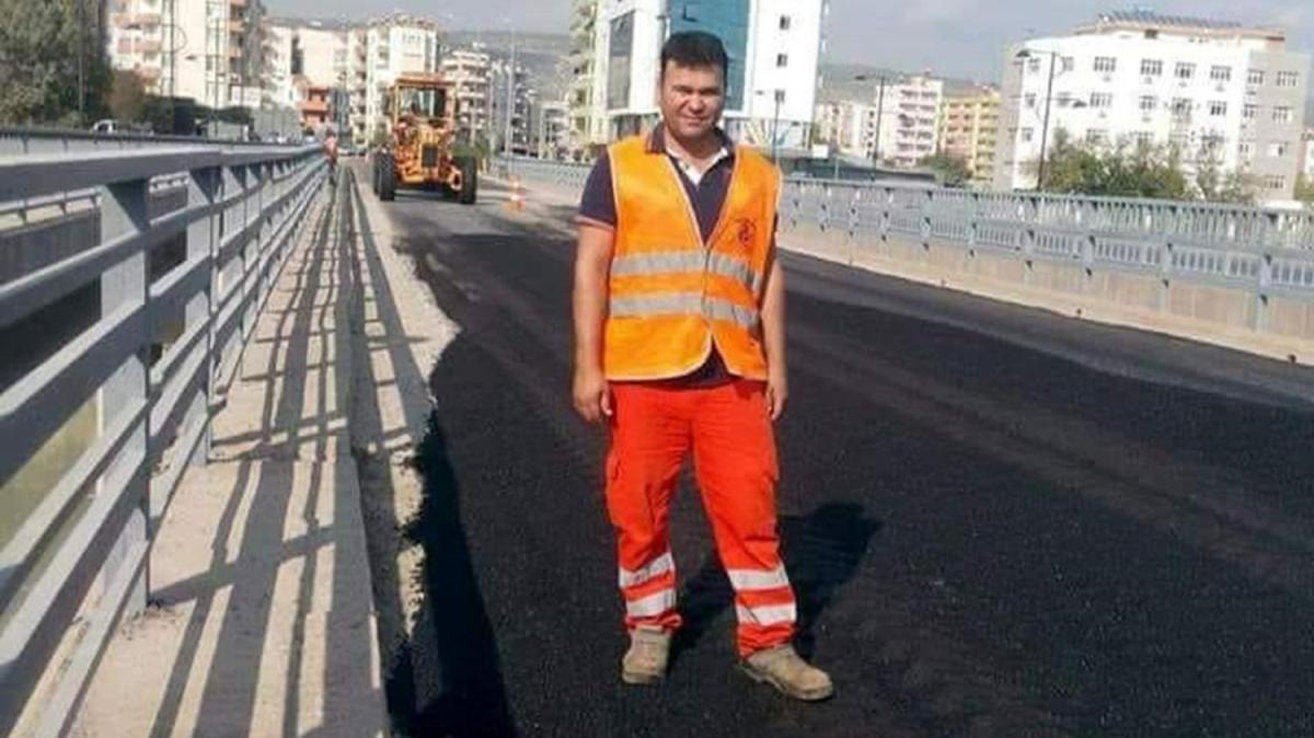 Korkun kaza! 37 yandaki adam asfaltlama yaparken silindirin altnda can verdi 