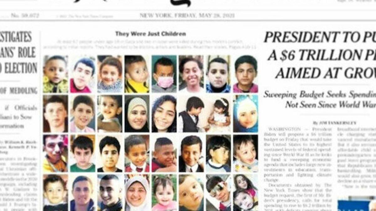 New York Times'n ehit olan Filistinli ocuklar haber yapmas Yahudi lobisini rahatsz etti