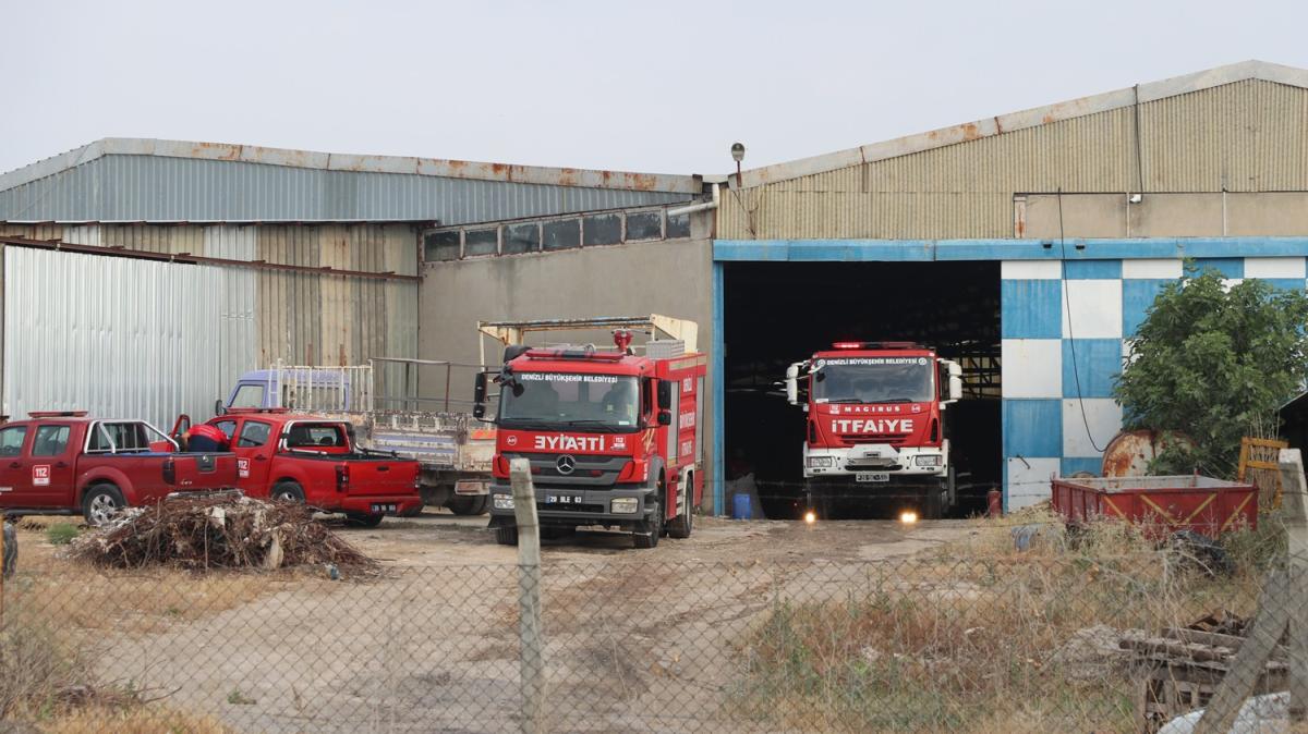 Denizli'de iplik fabrikasnda yangn kt