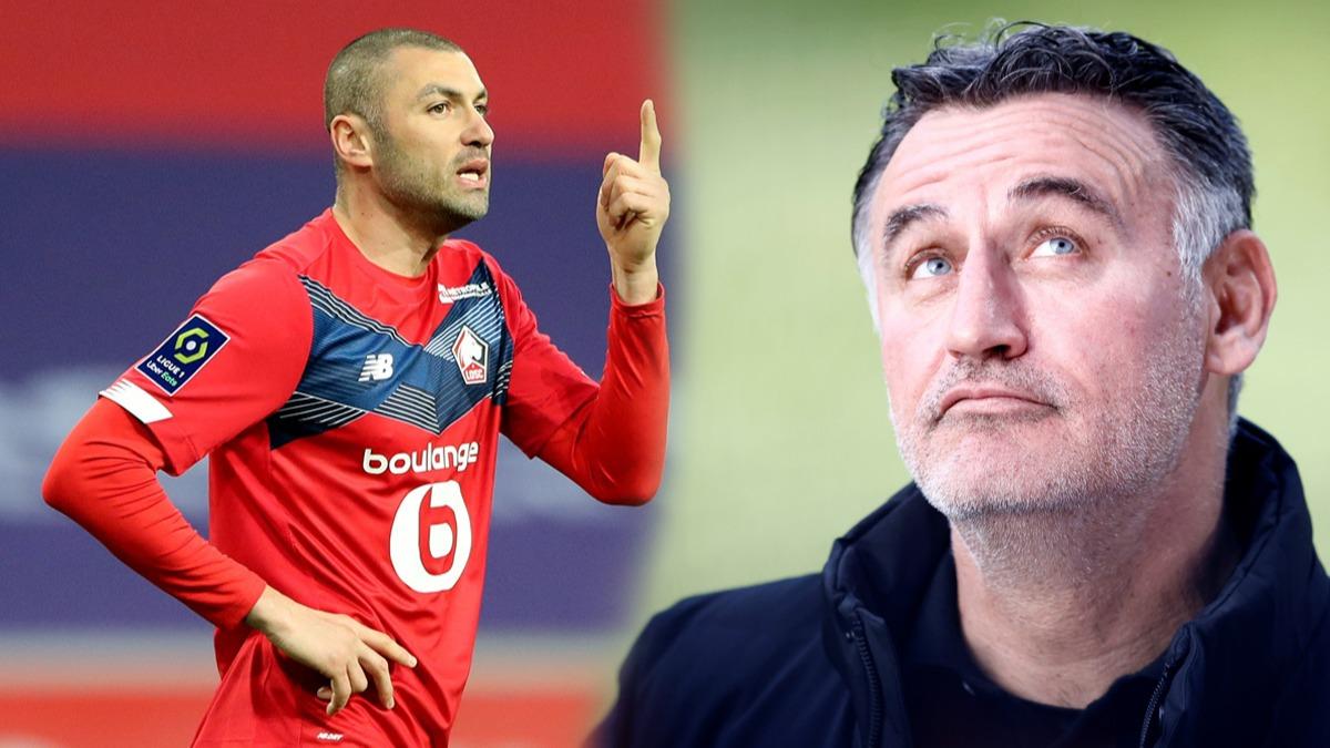 ampiyon Lille'de kriz! Burak Ylmaz ve Galtier...