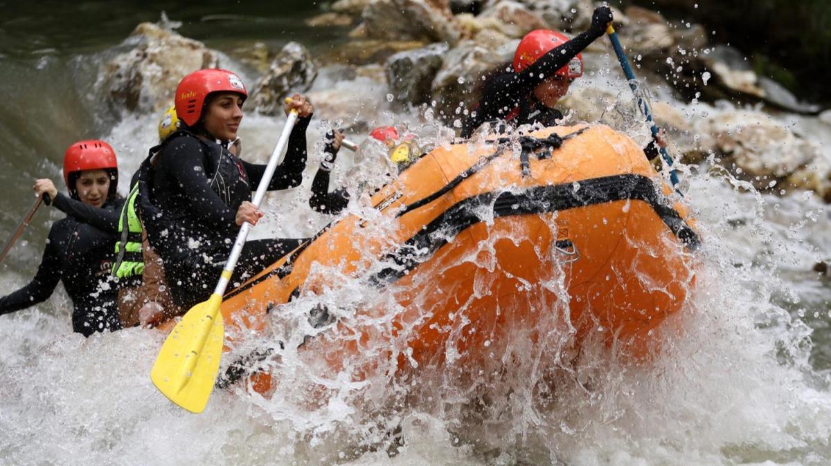 Bursa'da rafting heyecan