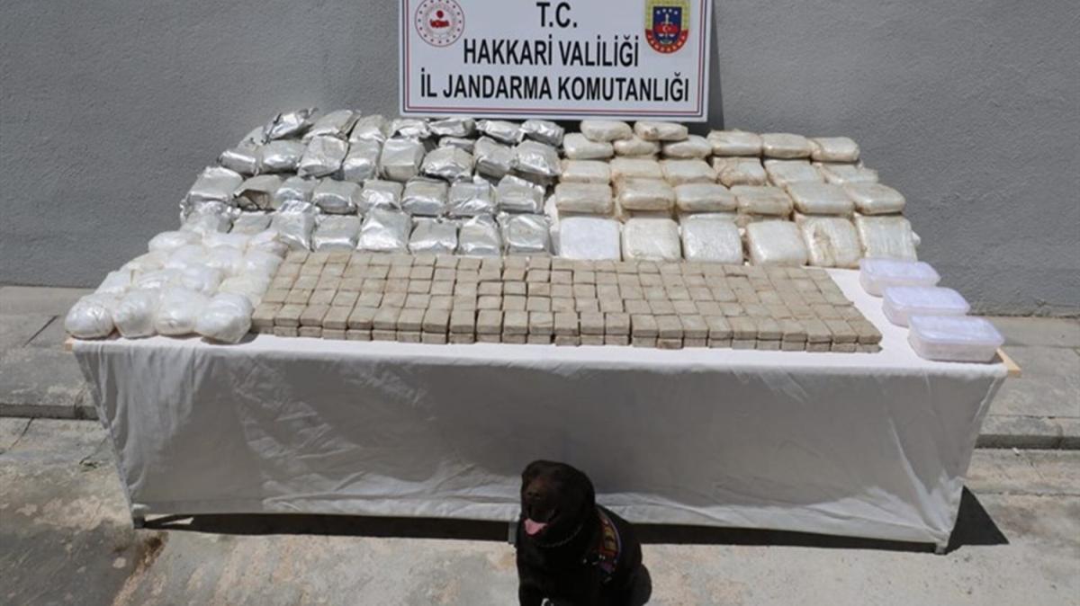 Hakkari'de narkotik operasyonu: 181 kilo uyuturucu ele geirildi 