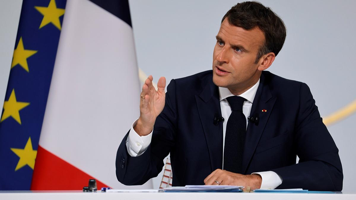 Macron'dan Bakan Erdoan aklamas