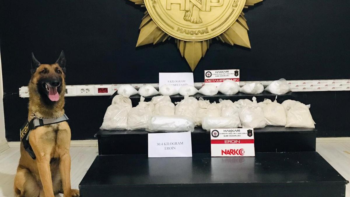 Hakkari'de narkotik operasyonu: 30 kilo eroin yakaland 