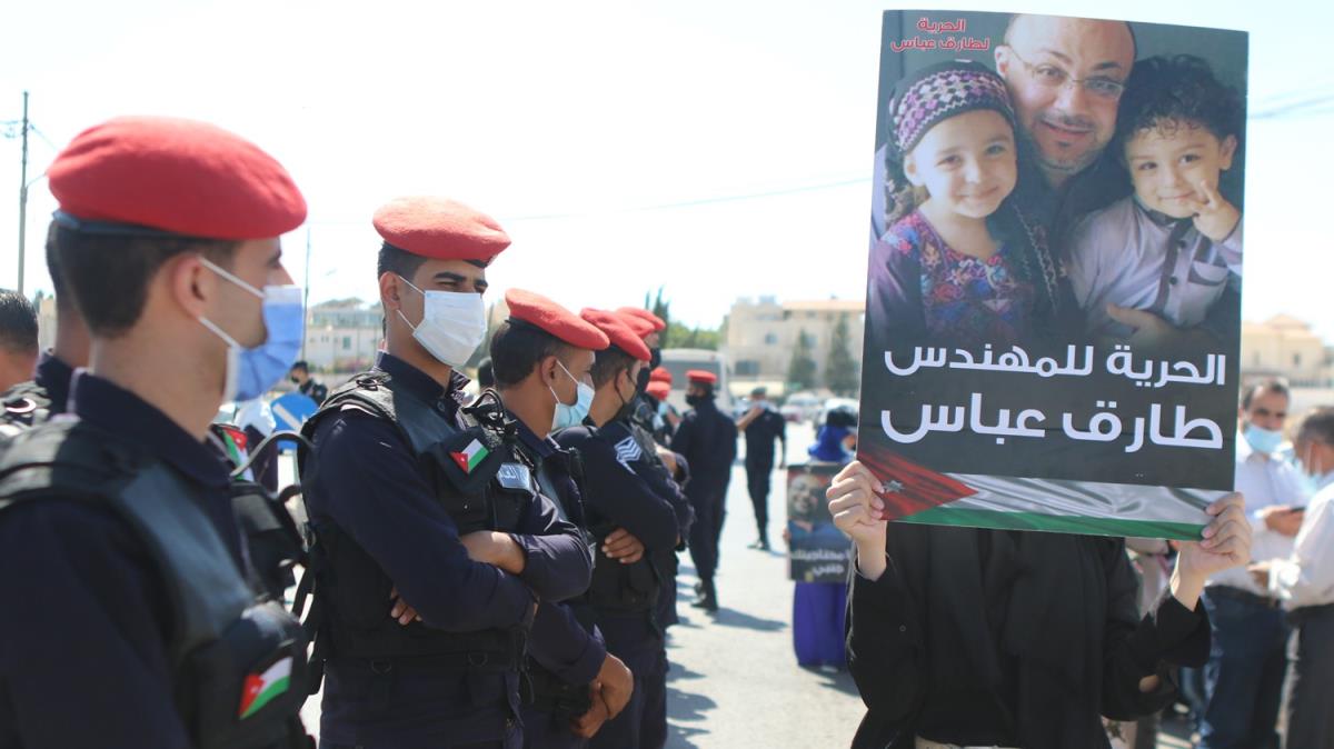 rdn'de, Suudi Arabistan'da gzaltndaki Filistinli ve rdnllerin serbest braklmas talebiyle gsteri