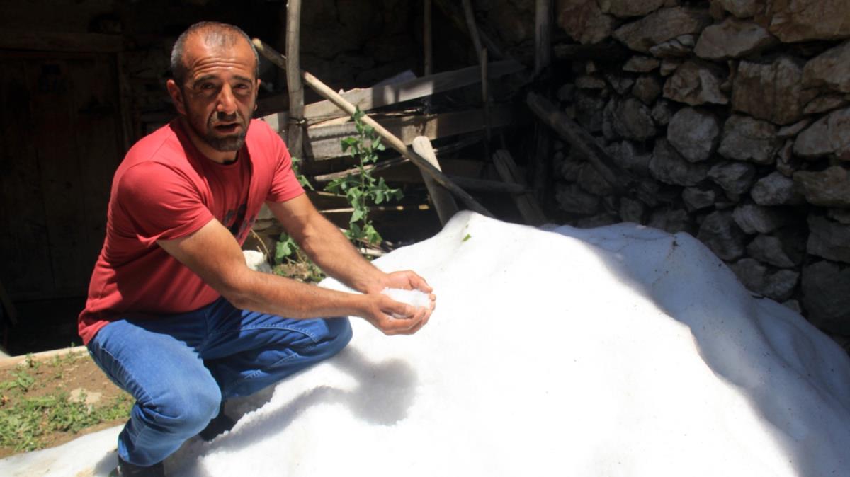 Sivas'ta Temmuz aynda dolu ilesi