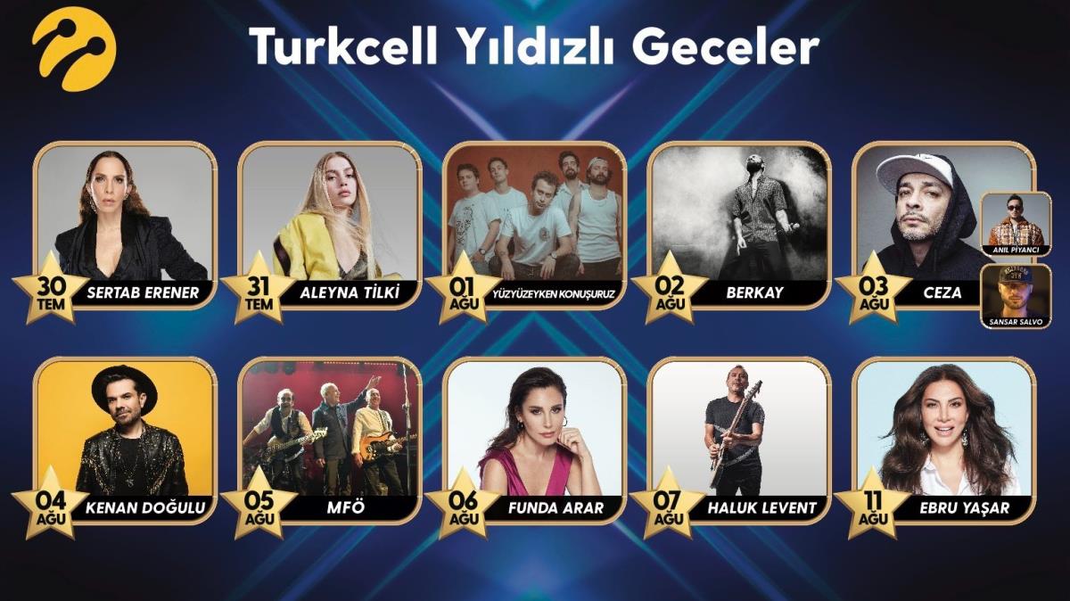 Turkcell'in efsane Yldzl Geceler' konserleri balyor