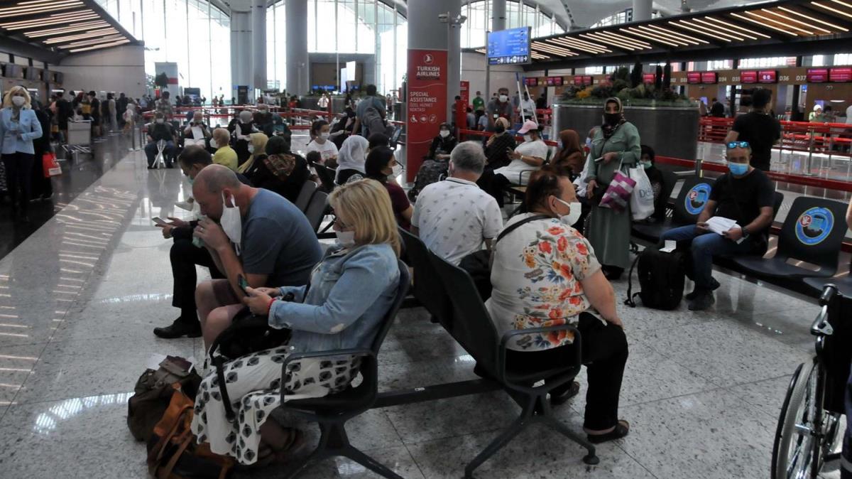 stanbul Havaliman'nda bayram tatili younluu erken balad