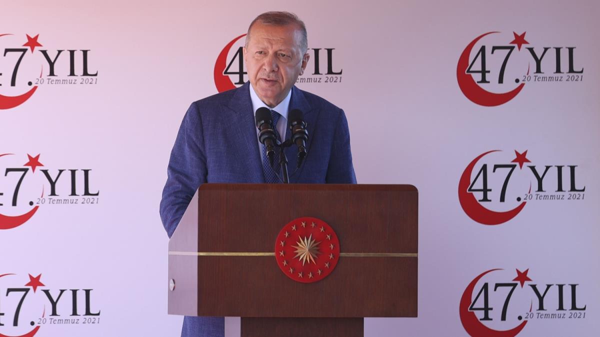 Cumhurbakan Erdoan'dan AB'ye KKTC cevab: Bunun iznini sizden alacak deiliz