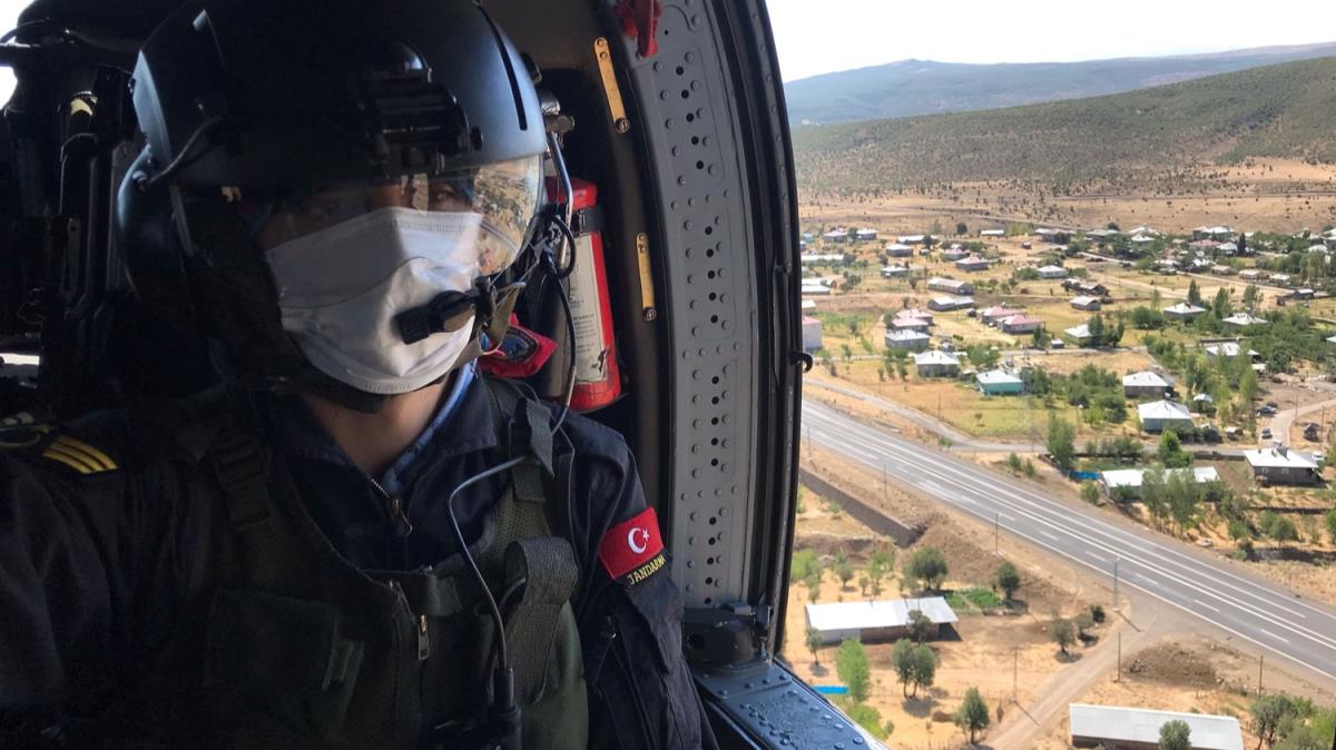 Bingl'de helikopterli trafik denetimi