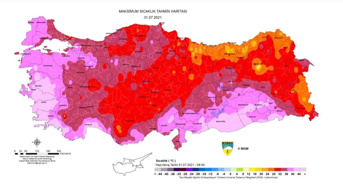 Meteoroloji: Ar scaklar srecek