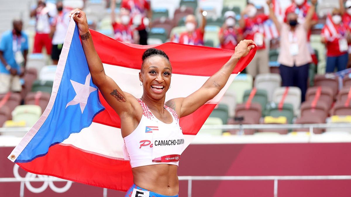 Kadnlar 100 metre engellide olimpiyat altn Camacho-Quinn'in