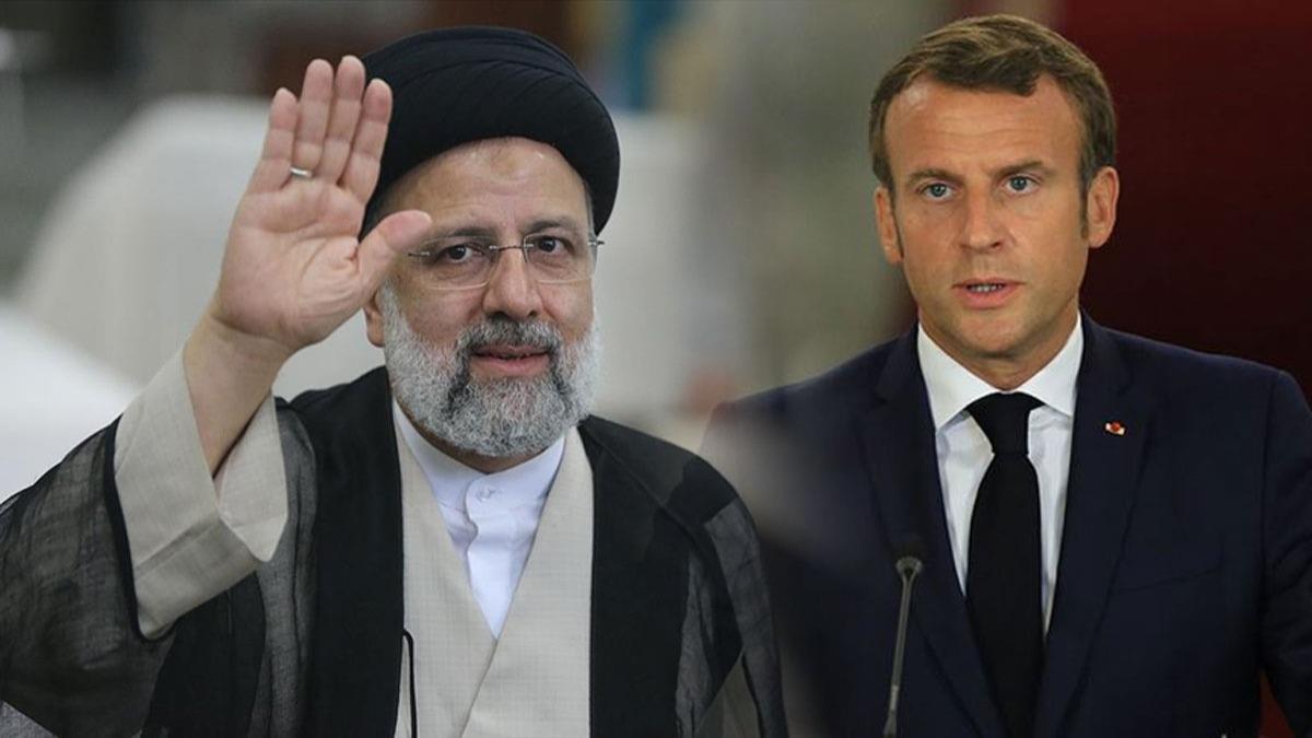ran Cumhurbakan Reisi, Fransz mevkida Macron ile ''nkleer anlamay'' grt