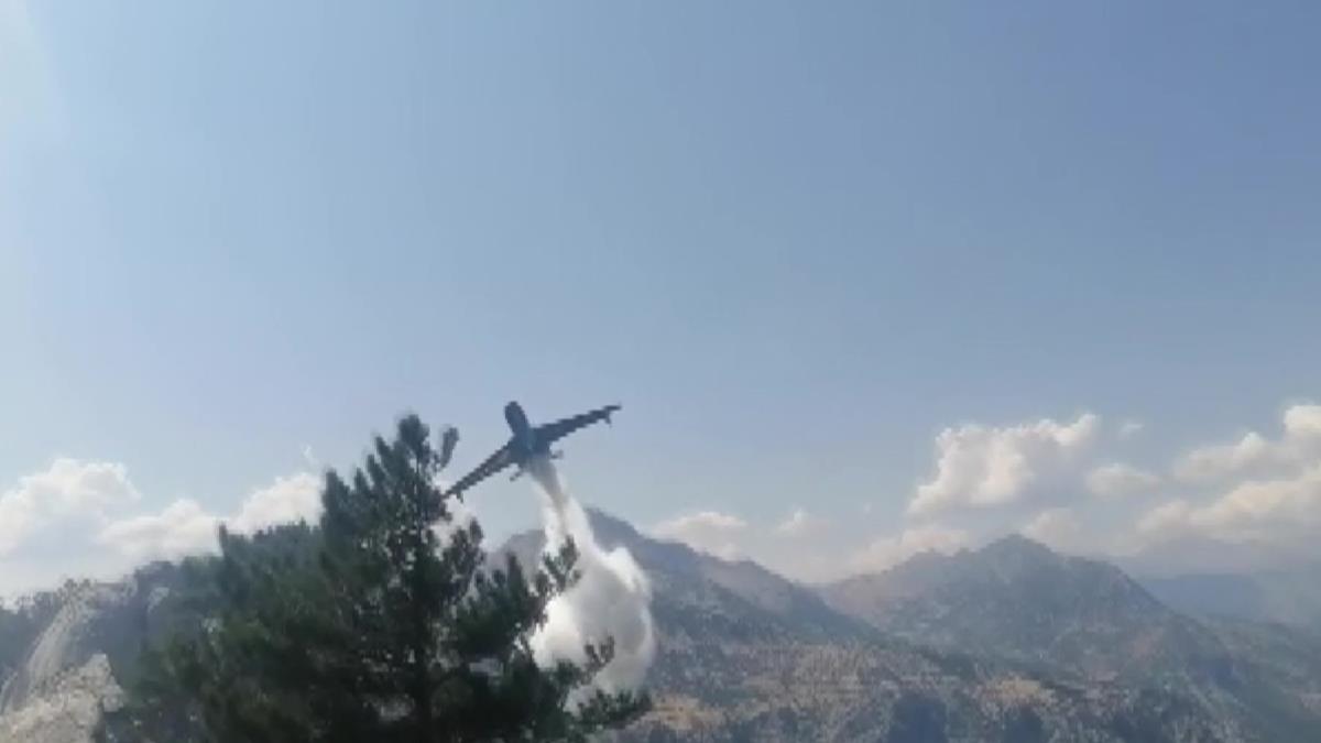 Kahramanmara'taki yangn sndrme uann dme an kameralara yansd