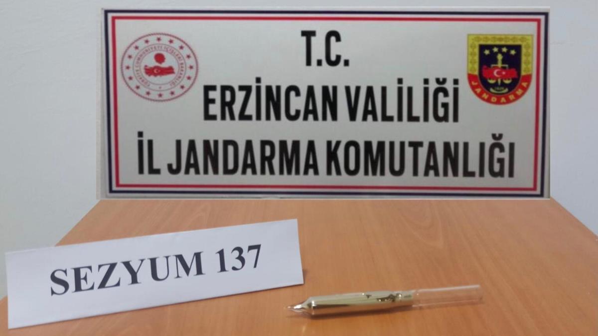 Erzincan'da dzenlenen operasyonda 20 gram sezyum yakaland