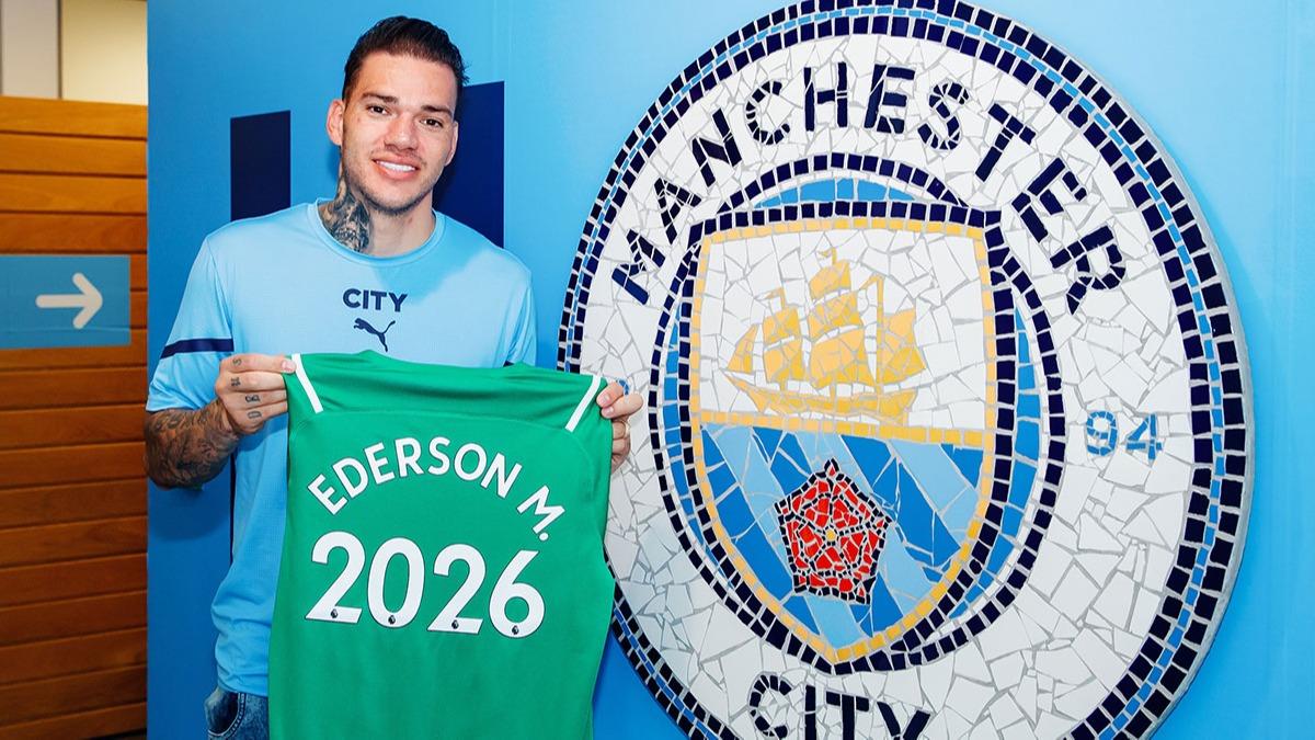 Ederson'dan Manchester City'ye 5 yllk imza