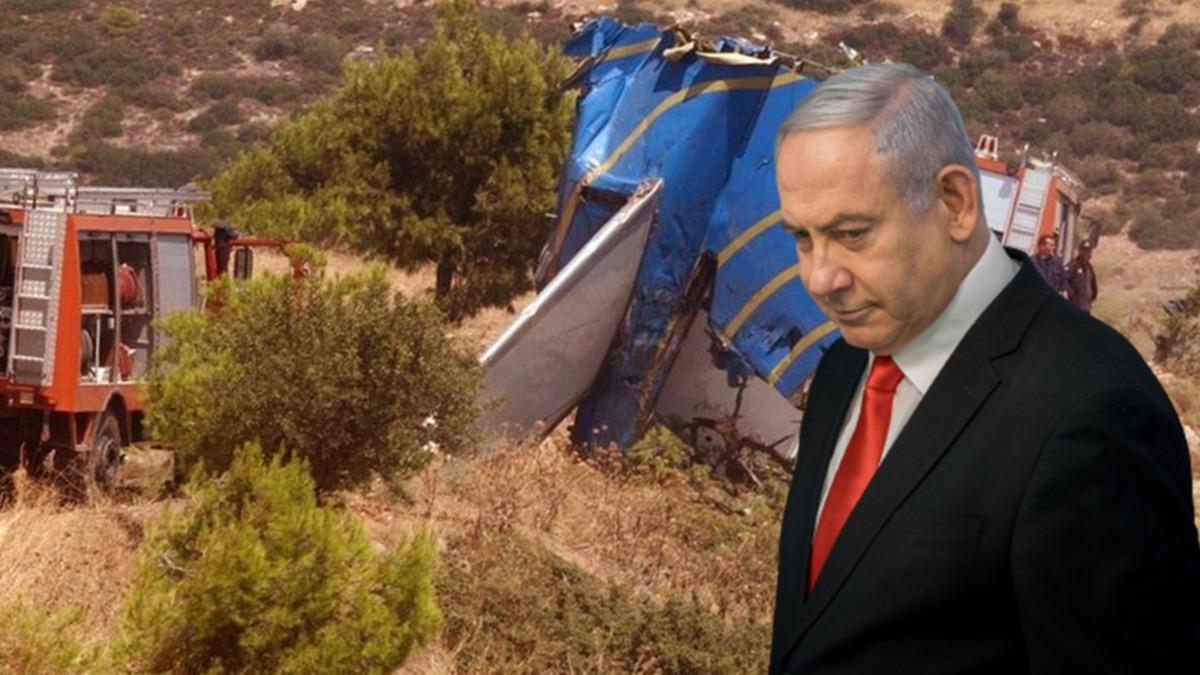 Yunanistan'daki uak kazasnda dikkat eken Netanyahu detay